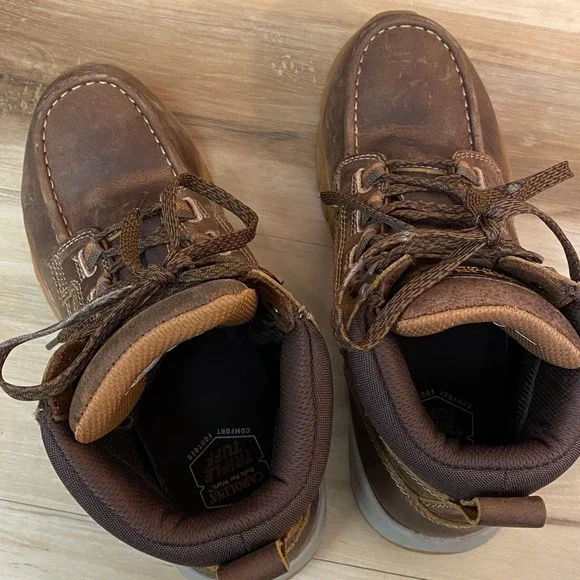 Carolina Waterproof Moc Toe Work Boots Brown Leather EH SR Mens 9.5D CA5593 - Picture 11 of 11